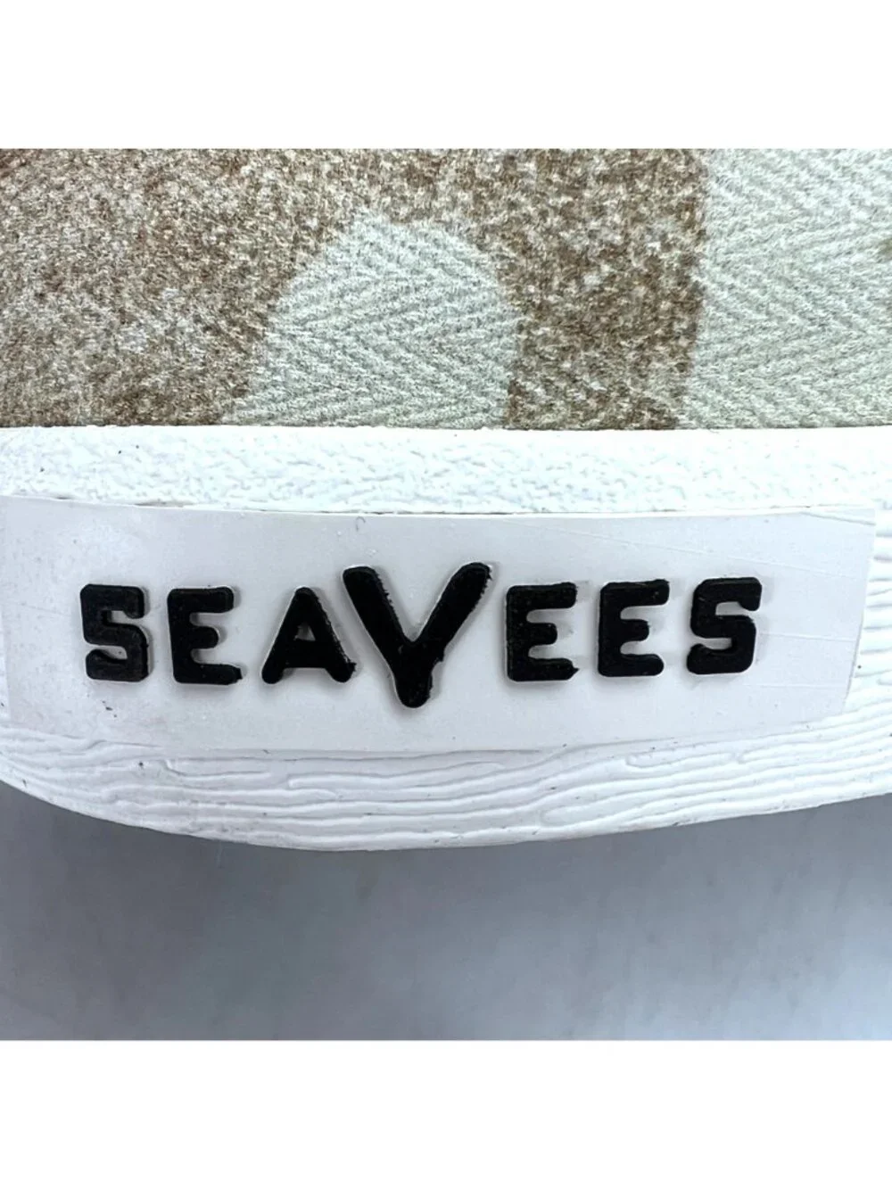 SeaVees Baja Slip-On Cream Camouflage Herringbone Twill Casual Womens Shoes US 8 - Picture 3 of 12